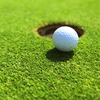 golf ball on green